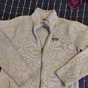 Patagonia Heathered Gray Zip-Up Fleece